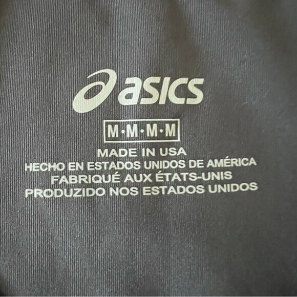 ASICS Gray Long Sleeve Running Performance Athleisure V-Neck T Shirt SZ Medium - Picture 9 of 11